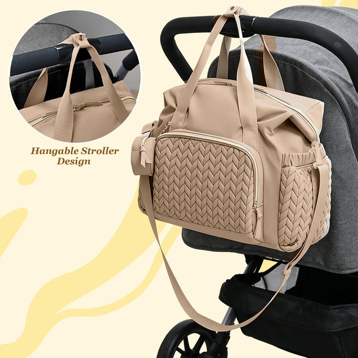 Multifunktionale Wickeltasche, Schultertasche mit Schnulleretui, Grosse Kapazität, für Mutterschaft