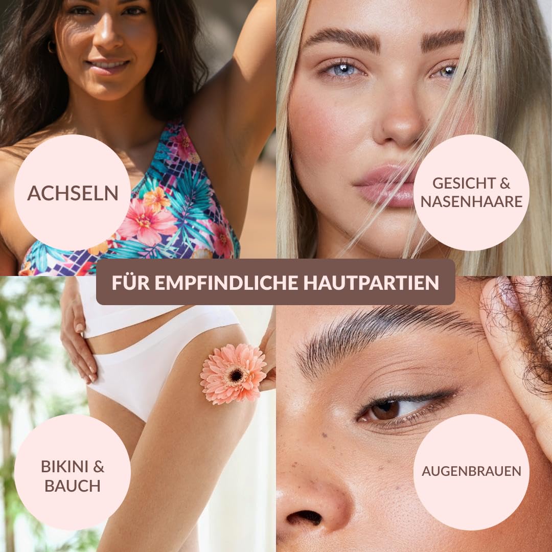 Mikrowellen Heisswachs Set - 2-in-1 Waxing für Haarentfernung & Pflege – Ideal für Gesicht, Körper &