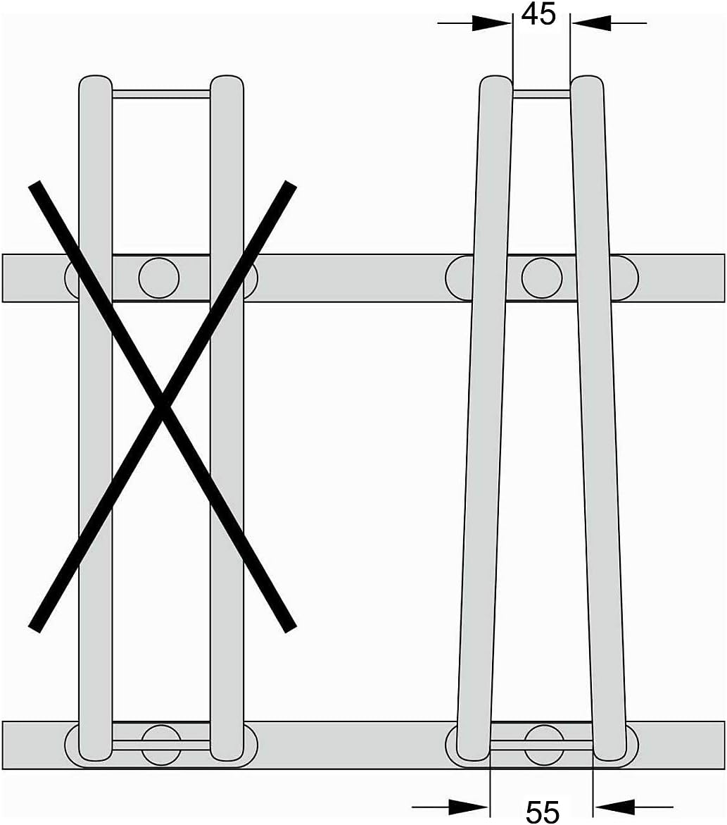 EUROKRAFT Fahrradständer, Bügel aus Stahlrohr, Radeinstellung einseitig - 5