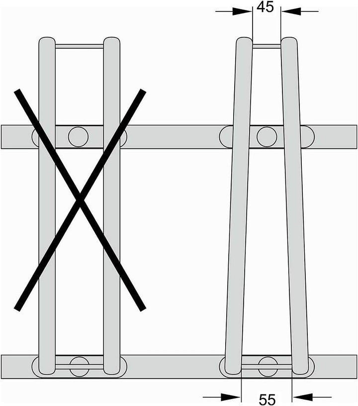 eurokraft | Fahrradständer | Bügel aus 18 mm Stahlrohr | Radeinstellung einseitig | feuerverzinkt |