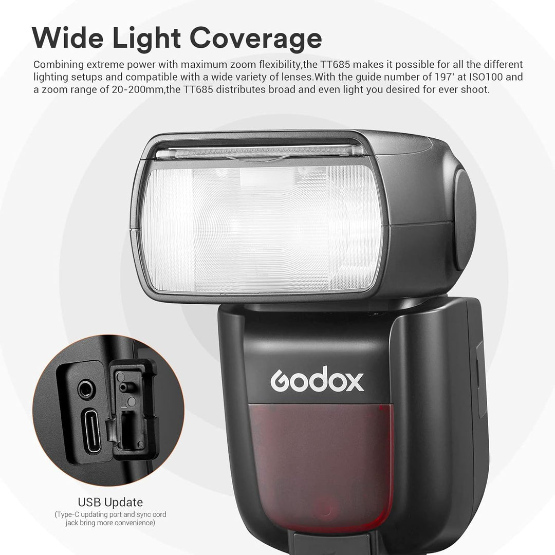 Godox TT685II-N TT685NII Speedlite TTL Blitzkamera 2.4G HSS High Speed 1/8000s GN60 Kompatibel für