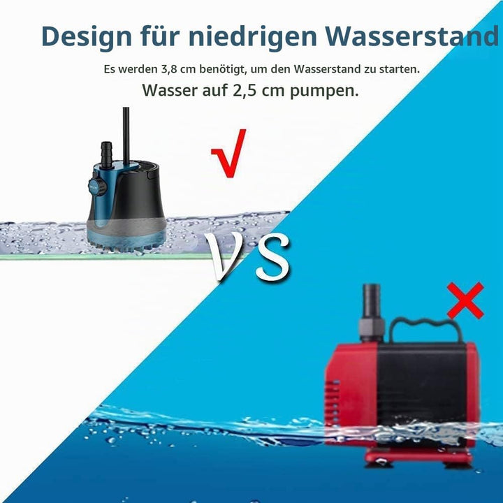 LNIDEAS Aquarium Tauchpumpe, 1800L/H 25W Aquariumpumpe,Sehr Leise Wasserpumpe mit einstellbarem Scha