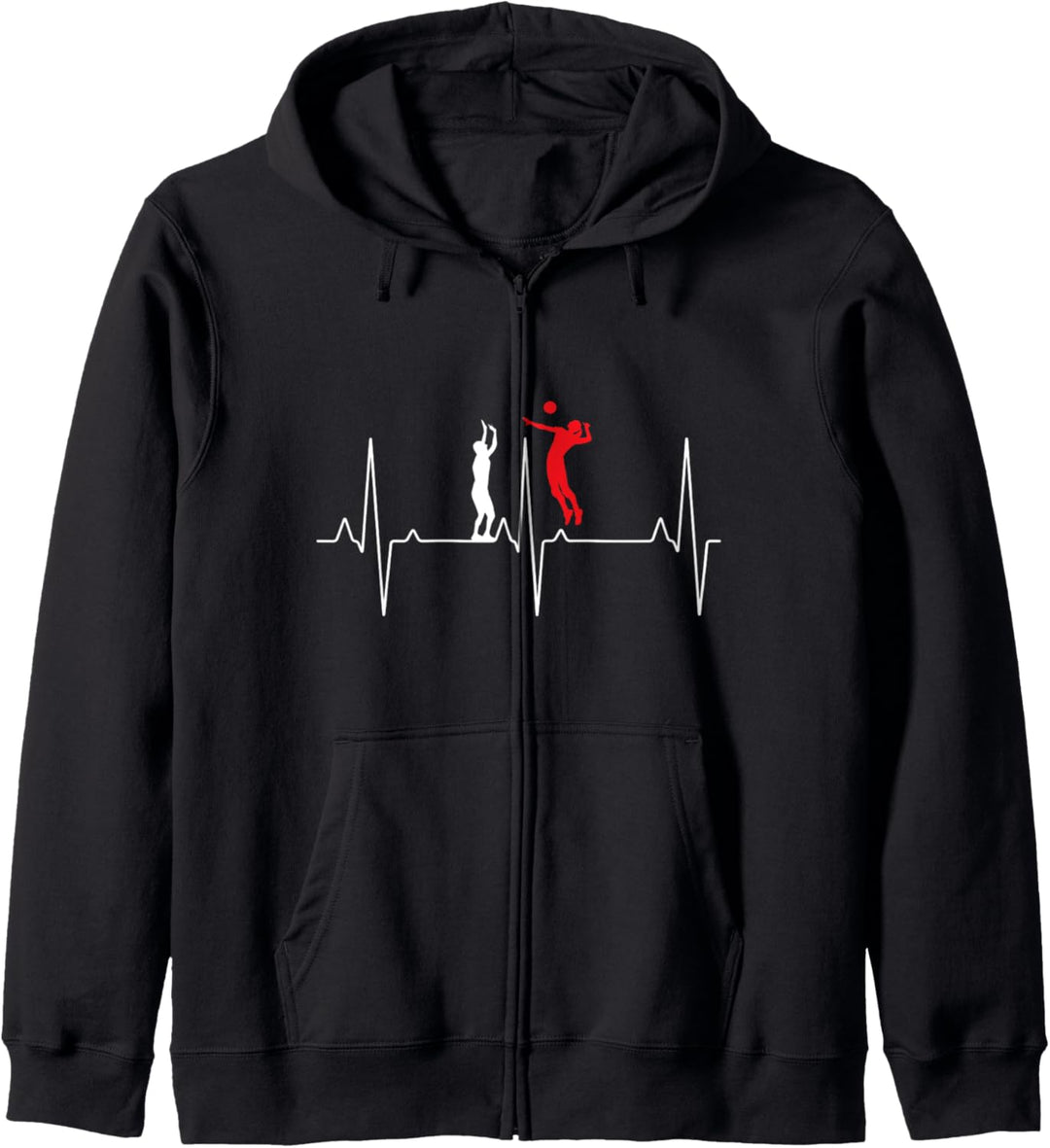 Volleyball Ball Herzschlag Volleyballer Volleyballspieler Kapuzenjacke