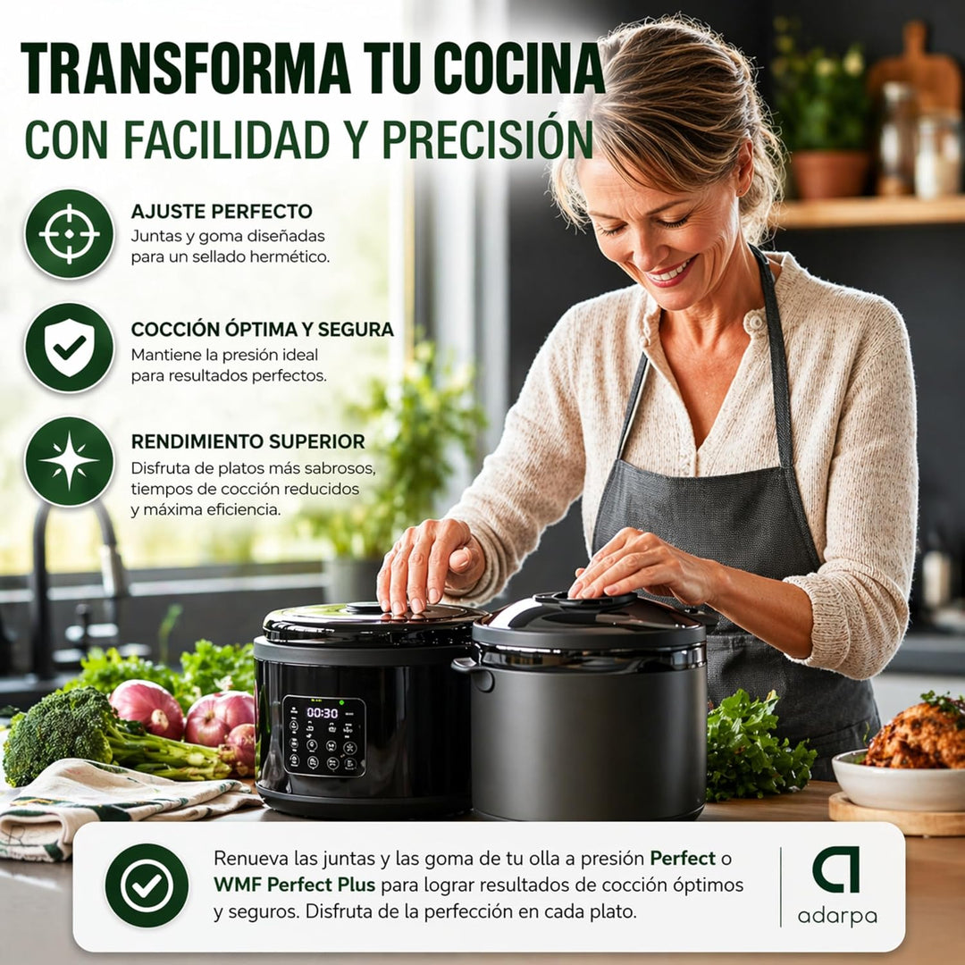 2 Dichtungsgummis für Perfect und WMF Perfect Plus + 2 Ersatzdichtungen für Ventil, Deckel, Express-