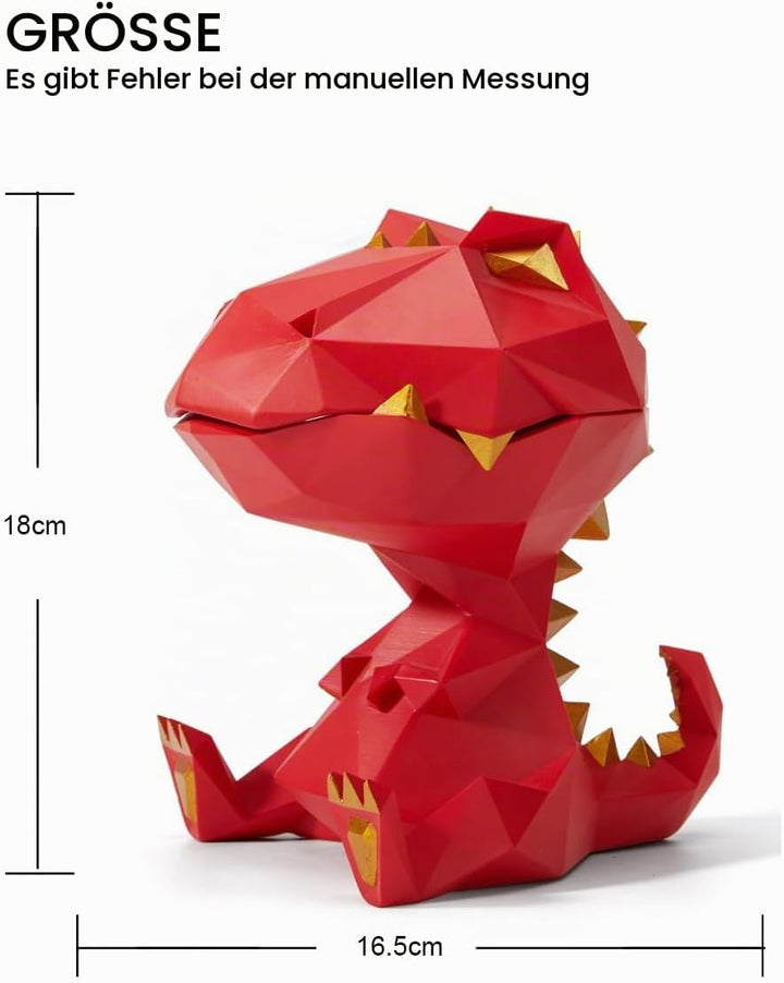 Amoy-Art Dinosaurier Skulptur Arts Schmucktablett Nussschale Dessert Platte Modern Dekor Kust Polyre