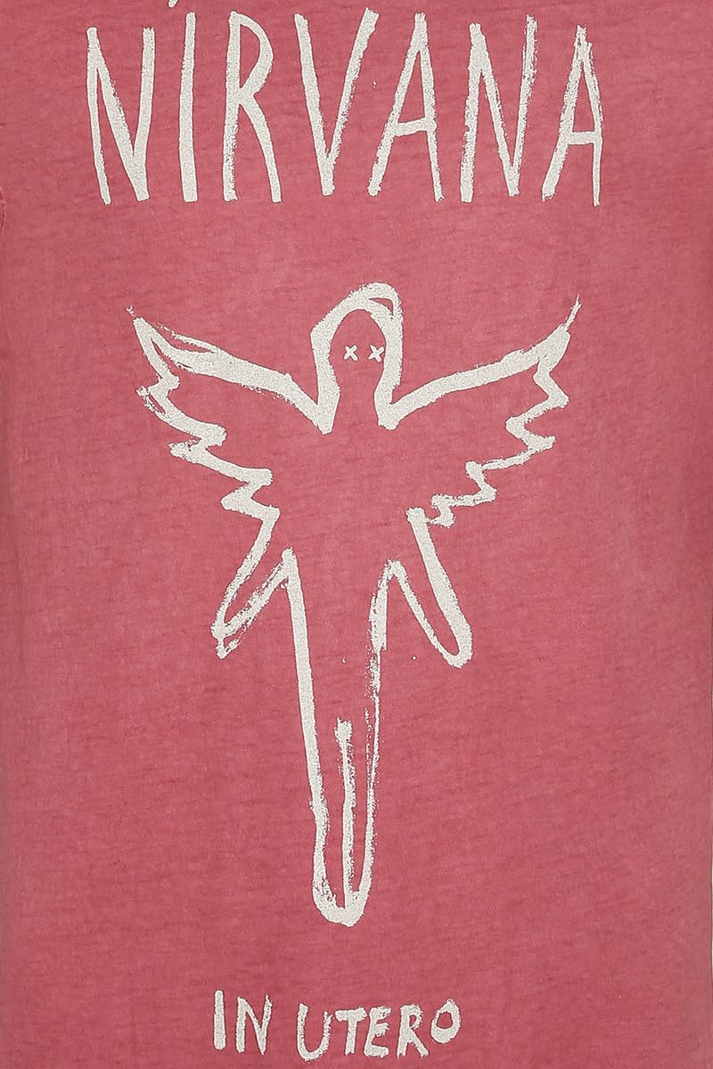 Nirvana In Utero Männer T-Shirt rot Band-Merch, Bands M Rot, M Rot