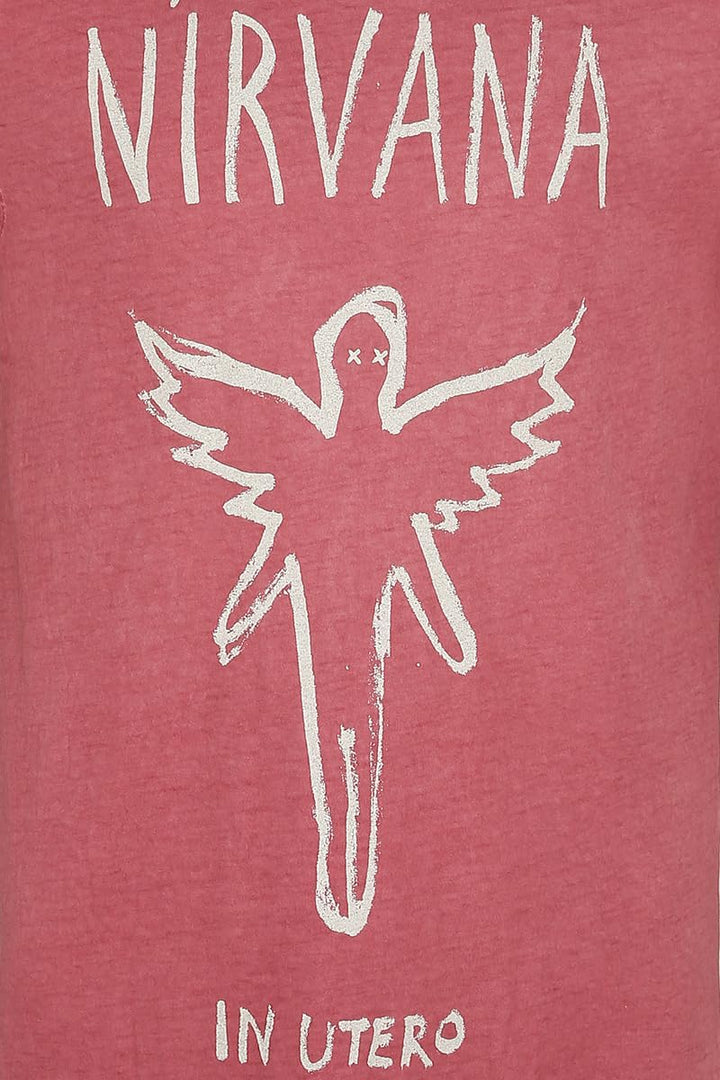 Nirvana In Utero Männer T-Shirt rot Band-Merch, Bands M Rot, M Rot