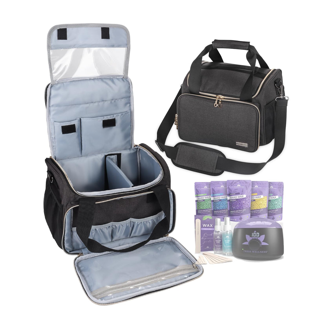 Universal-Wachsset, Tragetasche, kompatibel mit Tress Wellness, tragbarer Organizer für Wachswärmer,