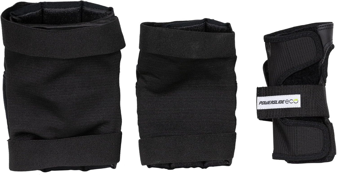 Powerslide Schützer Set, Standard Eco in Schwarz für Inline Skates, Roller Skates und Skateboards, P