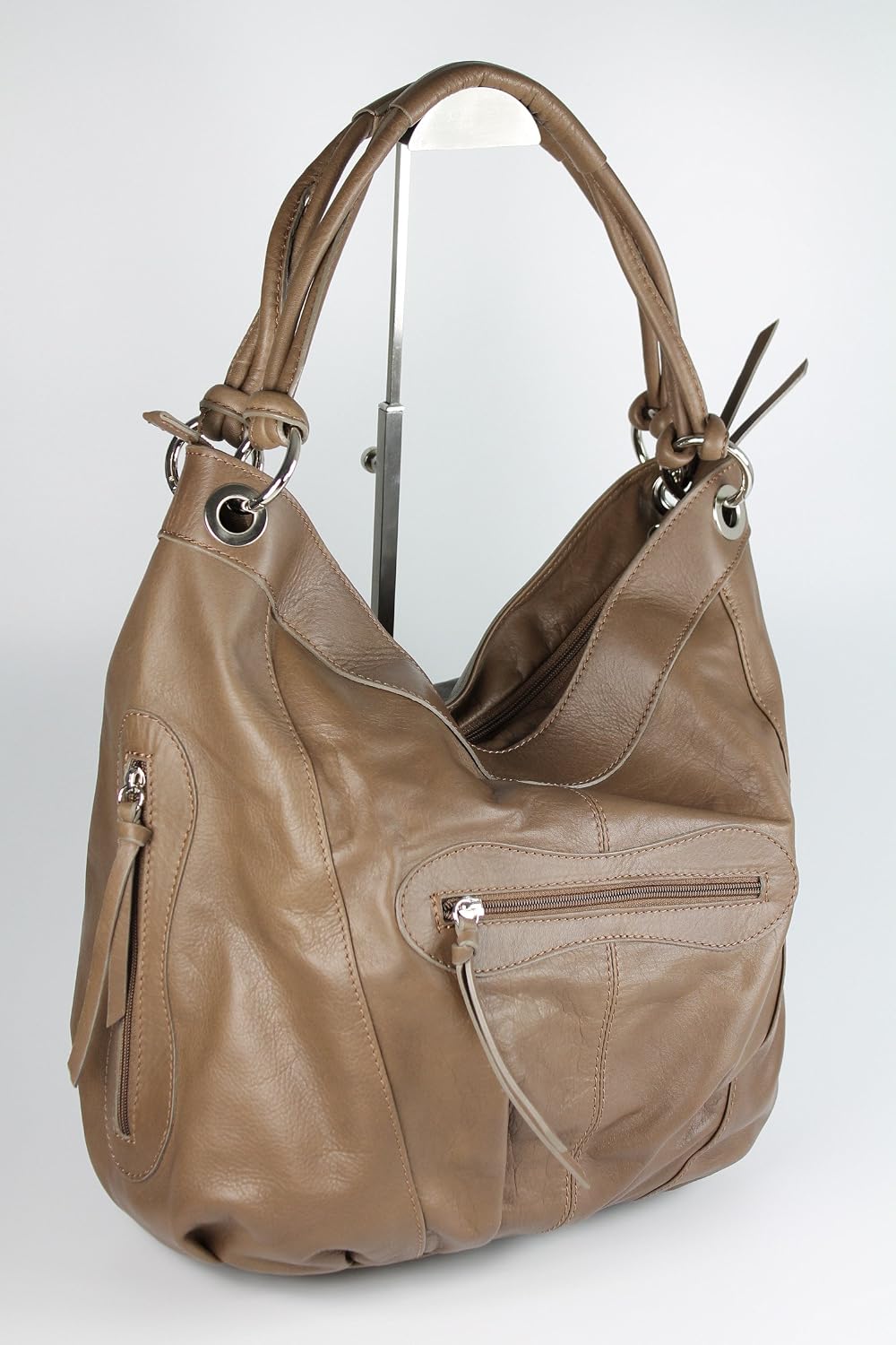 Belli ital. Nappa Leder Shopper Handtasche Damentasche Ledertasche - Farbauswahl - 35x31(mittig) x17