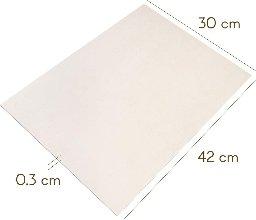 Creative Deco 10 x A3 Sperrholzplatte 3mm Pappelsperrholz | 420 x 300 (+/- 2) mm | Dünne Holz-Zuschn