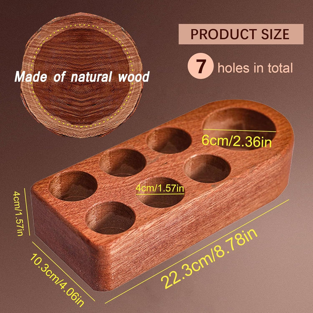 7-Fach Organizer aus Holz, 6x4cm + 1x6cm, 7