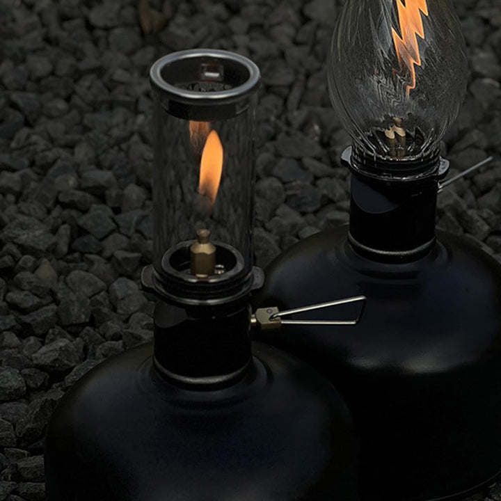 SIXRUN Tragbare Camping-Gaslaterne aus Aluminiumlegierung, Leichte Vintage-Kerzenlampe für Rucksackr