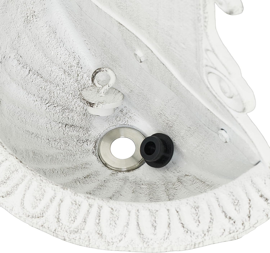 Relaxdays Wandbrunnen, Wasserspeier, Waschbecken & Wasserhahn, Gartenbrunnen HBT 61 x 35 x 18 cm, Gu