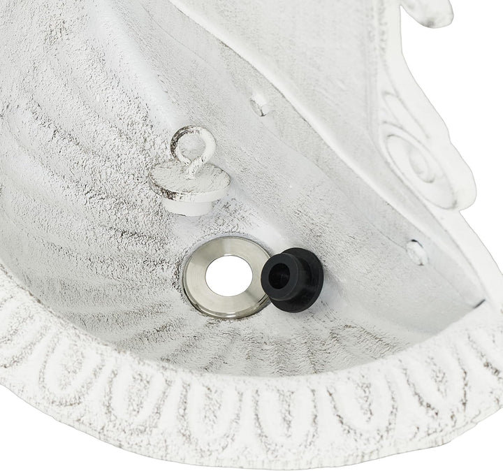 Relaxdays Wandbrunnen, Wasserspeier, Waschbecken & Wasserhahn, Gartenbrunnen HBT 61 x 35 x 18 cm, Gu