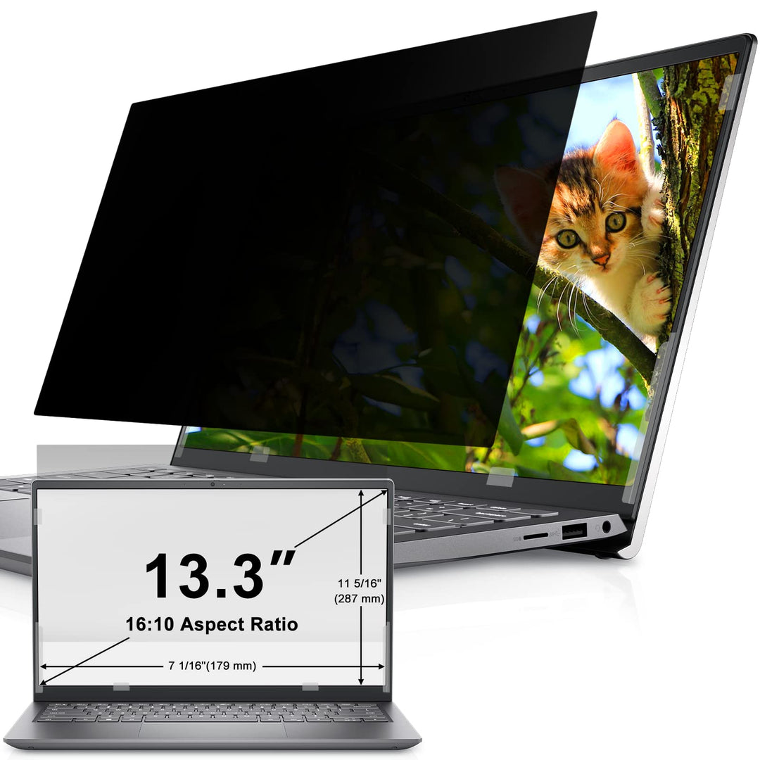 Laptop Sichtschutzfolie 13.3 Zoll, 16:10 Seitenverhältnis Abnehmbarer Sichtschutz Anti Blaulicht Ble