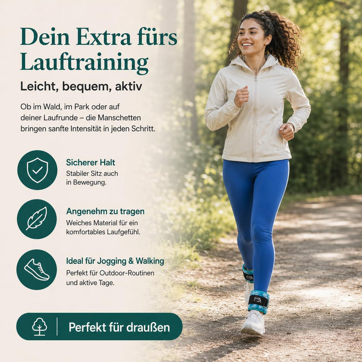 2er Set Gewichtsmanschetten in stylischen Mustern - Gewichte für Arme und Beine [0,5 kg 1kg 1,5kg] 2