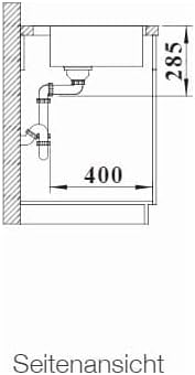 BLANCO SUPRA 500-IF/A R12 | Edelstahl | Einbauart: Einbau von Oben & Flächenbündig | mit Ablauffernb