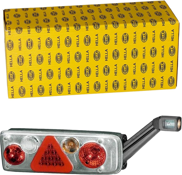 HELLA - Heckleuchte - EasyConn II Hybrid - Hybrid - 24V - Anbau/geschraubt - Lichtscheibenfarbe: gla