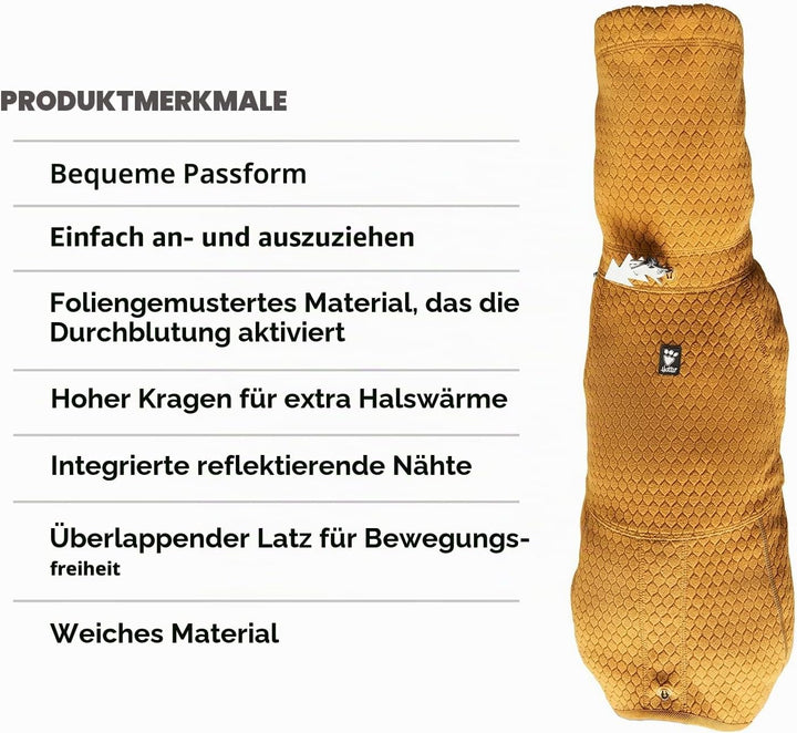 Hurtta Wärmende Midlayer Hundejacke ECO (Desert, 40 cm) 40 cm Desert, 40 cm Desert