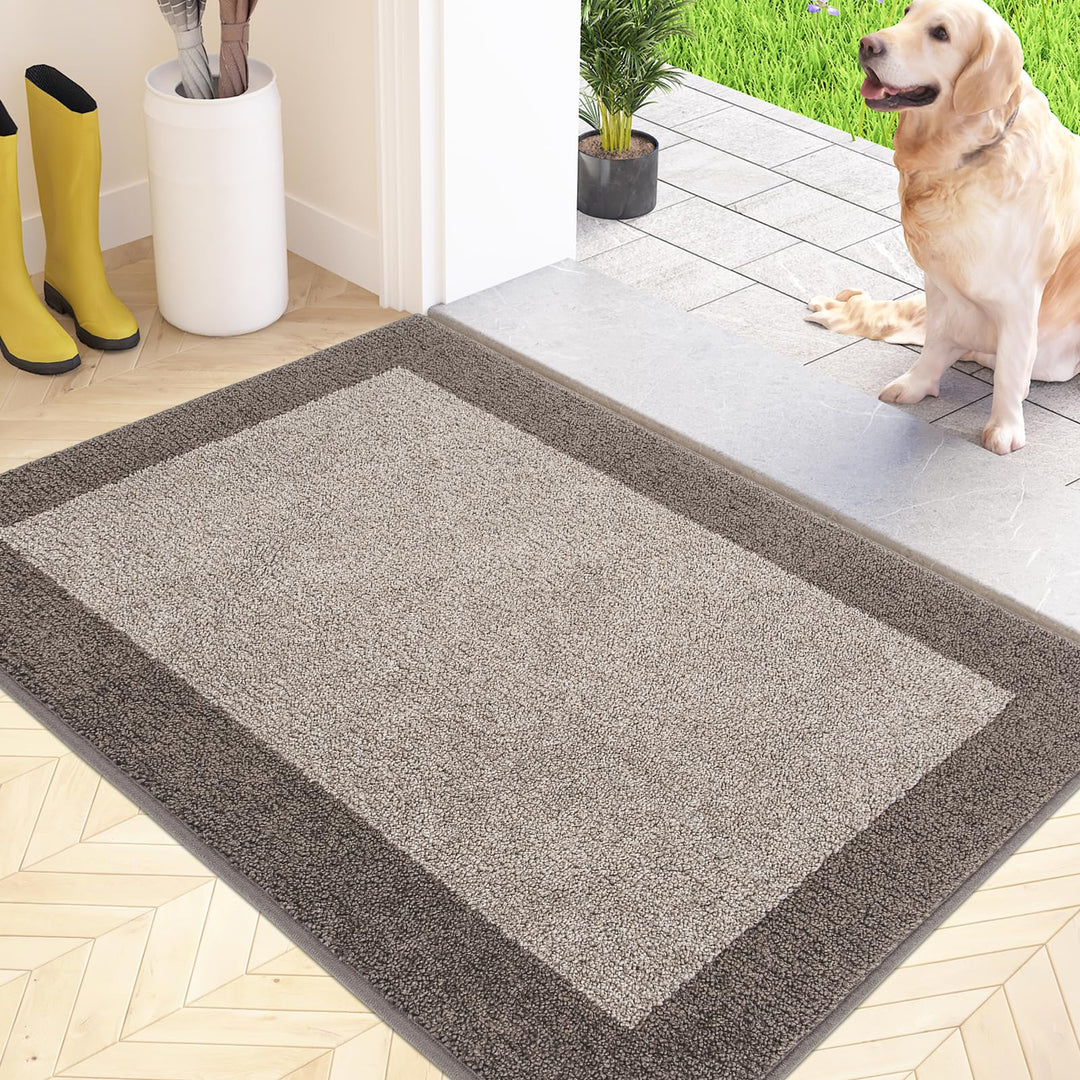 FCSDETAIL Schmutzfangmatte Innen 50 x 80 cm, rutschfeste Fussmatte, waschbar Sauberlaufmatte, absorb