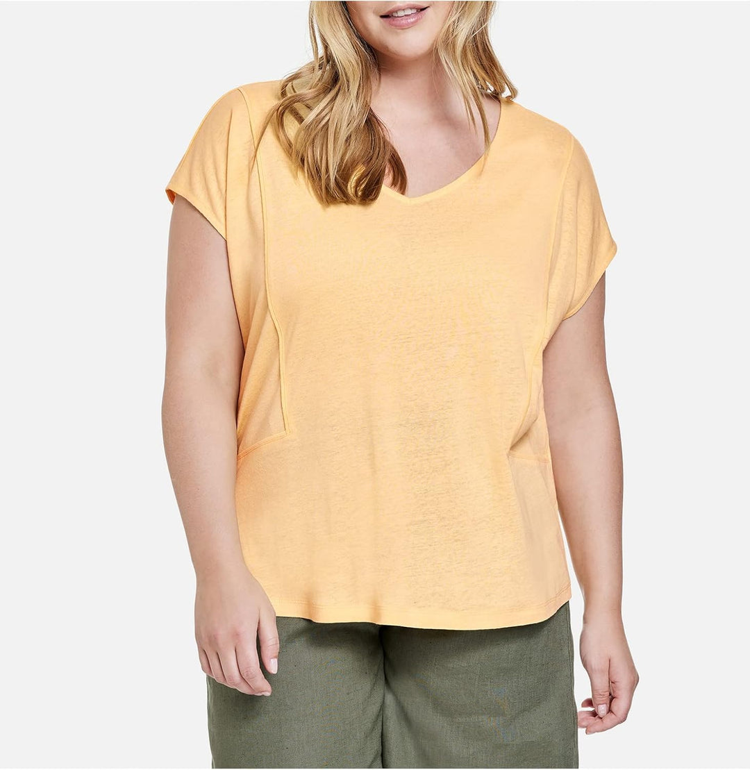 Samoon Damen 871055-26221 T Shirt, Honeymelon, 44 EU