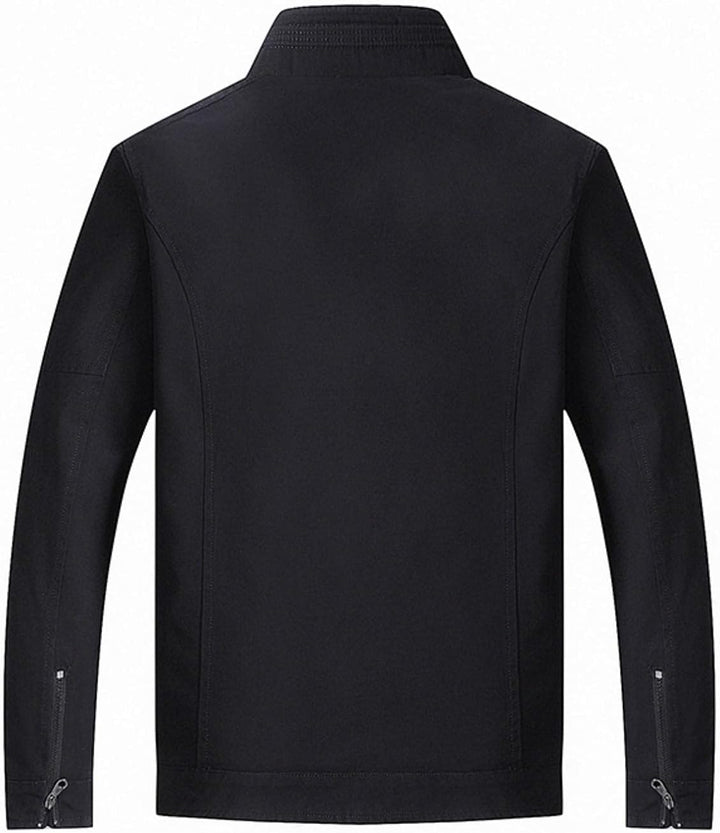 Fleece Cardigan Zip Jacke Herren Winterjacke Lässiger Stehkragen Warm Plus Samt Dicker Mantel aus re