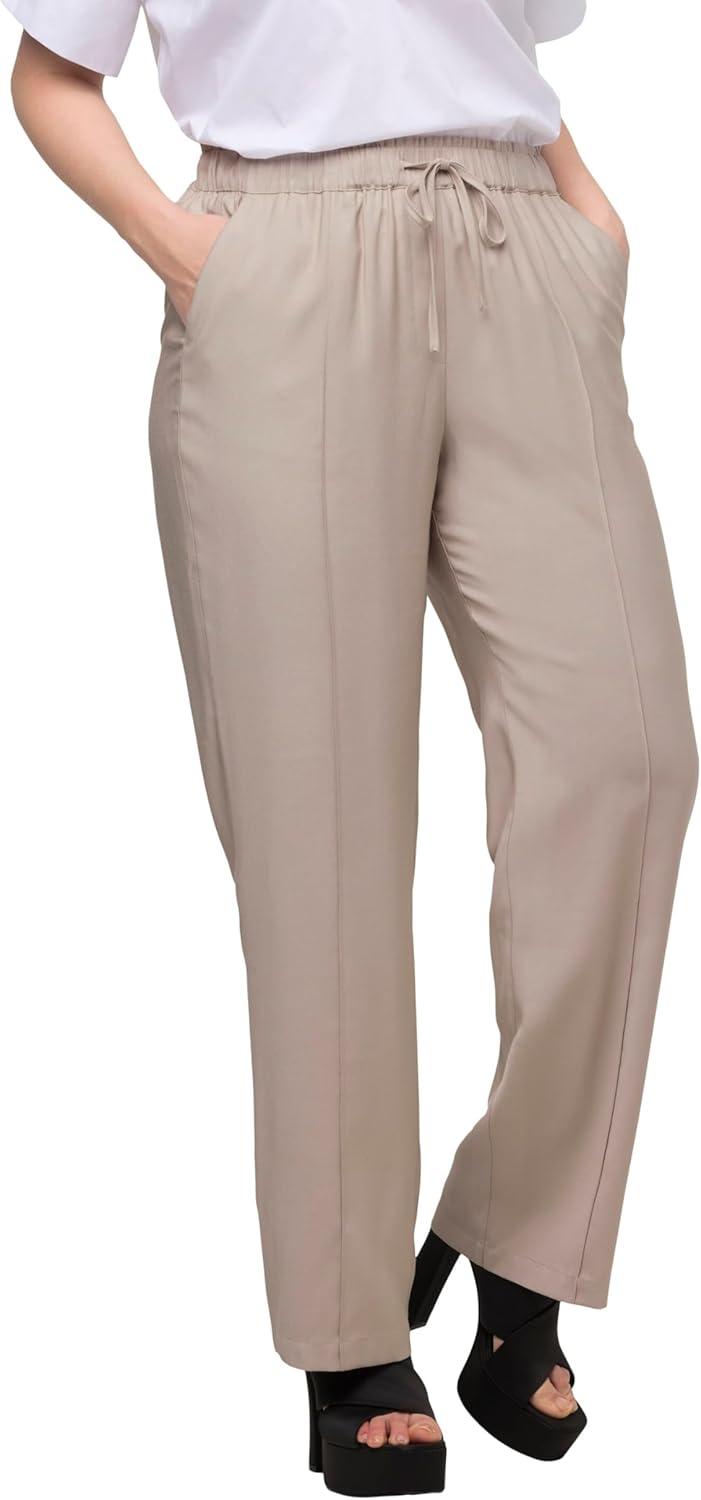 Ulla Popken Damen Hose 46 Graubeige, 46 Graubeige