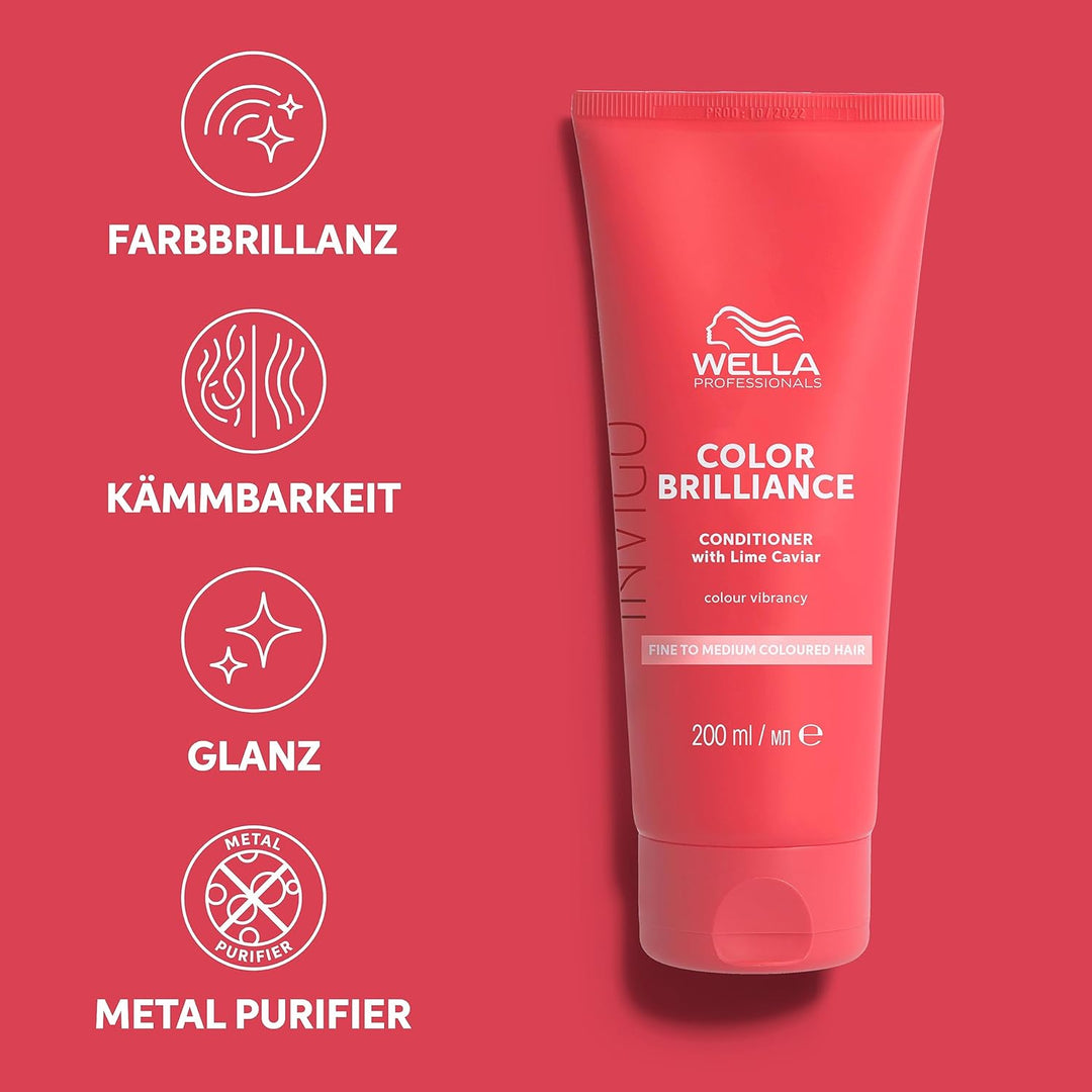 Wella Professionals Invigo Color Brilliance Conditioner fine – glättende Farbschutz-Haarspülung für