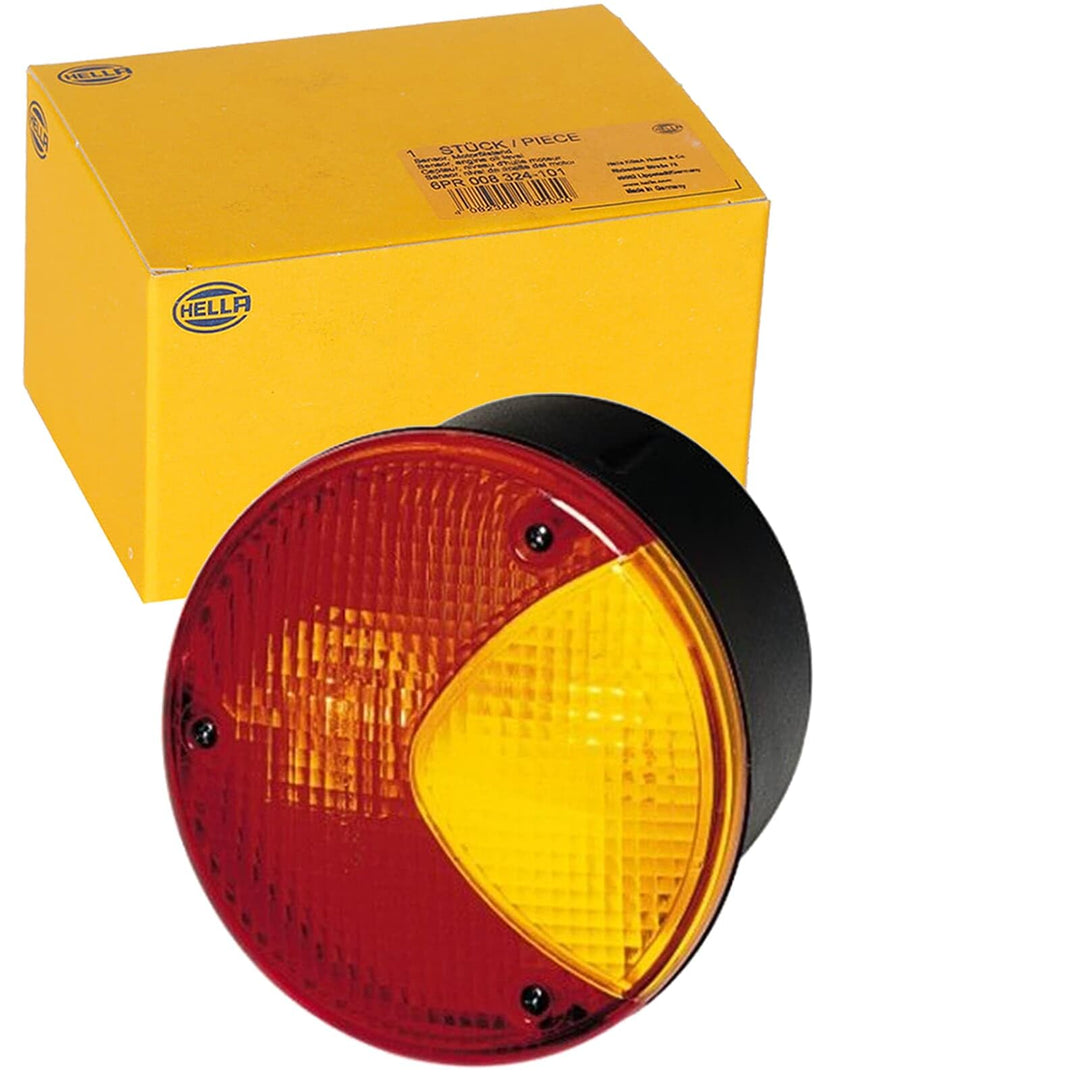 HELLA Rückleuchte - Glühlampe - 24V / 12V - Anbau/geschraubt - ECE/ADR/GGVS - Lichtscheibenfarbe: ge