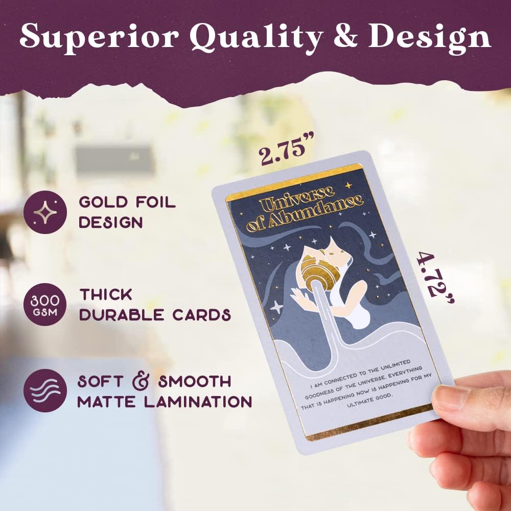 PURPLE CANYON Empowerment Cards | Deck mit 52 Motivationskarten zur Selbstpflege | perfektes Meditat