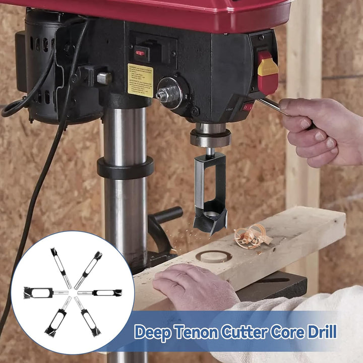 6 Stück Tiefer Zapfenbohrer für Tischlerarbeiten, 8mm 10mm 12mm 15mm 20mm 25mm Holzdübellochschneide