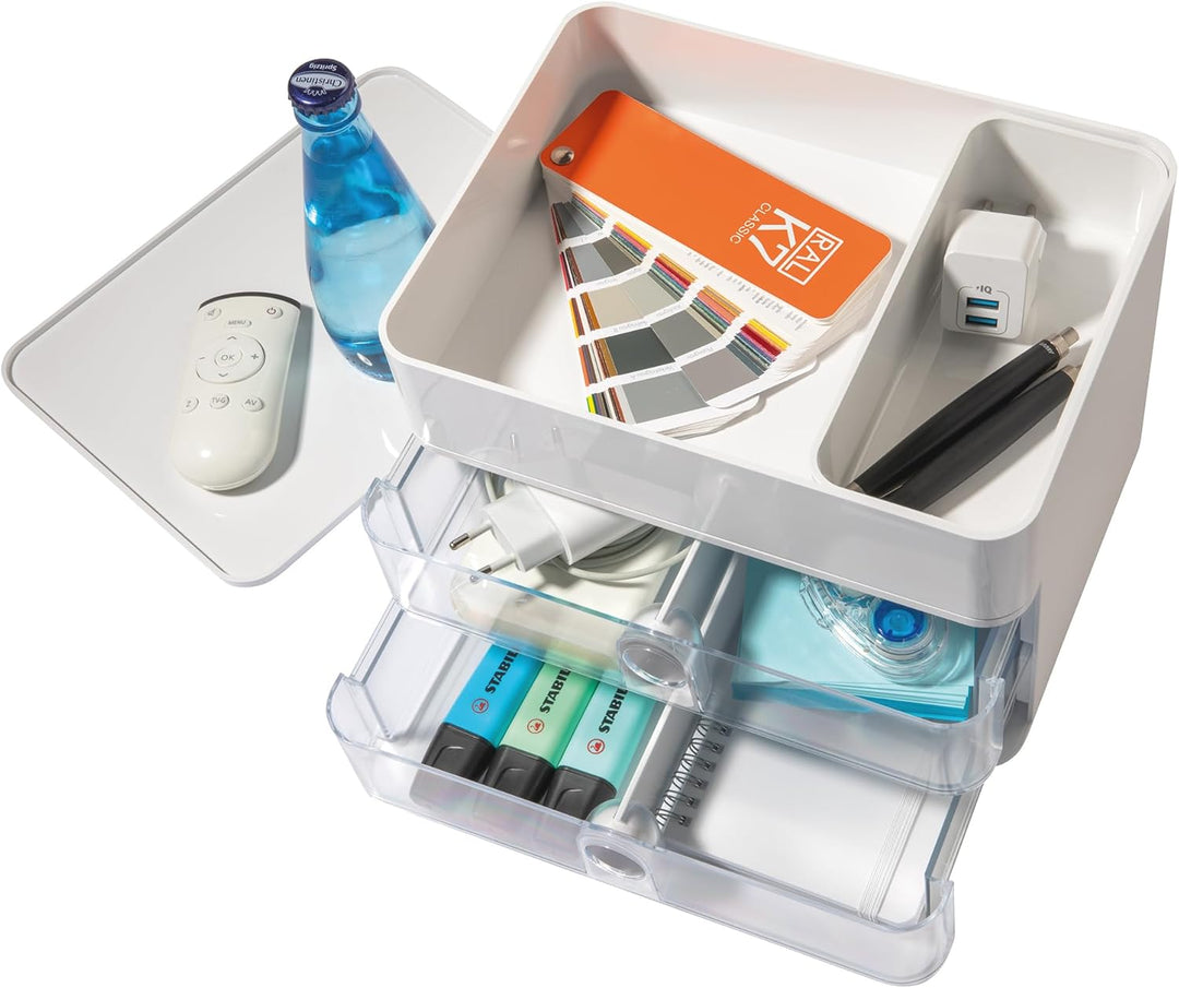 HAN Schubladenbox Allison SMART-BOX mit 2 Schubladen und Trennwand, Kabelführung, stapelbar, Utensil