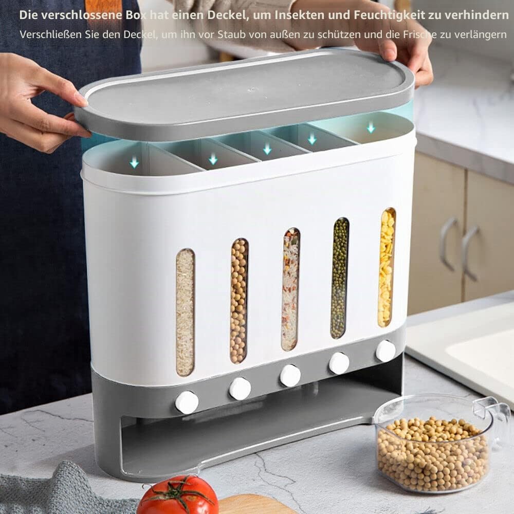 Müslispender Kitchen, Wandmontage Getreidespender, Küchen Vorratsdosen Lebensmittelspender Wandmonti