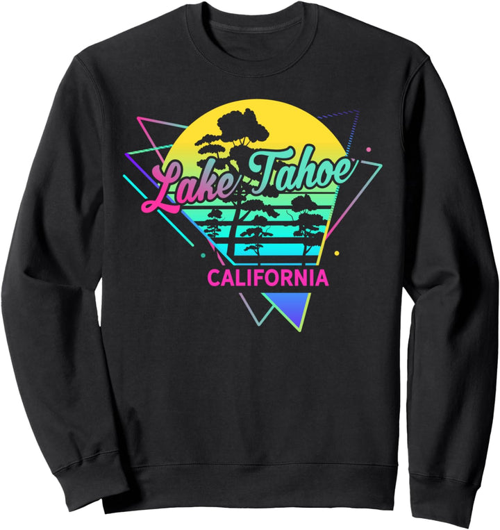 California - USA Nostalgischer Retro Lake Tahoe Sweatshirt