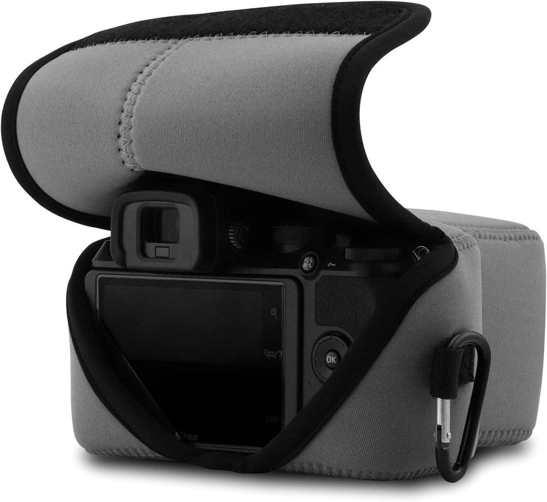 MegaGear Ultraleichte Neopren-Kameratasche, kompatibel mit Nikon Z50 (50–250 mm), Grau