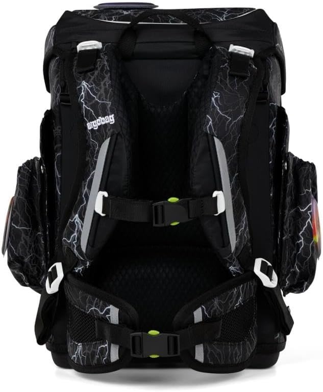 ergobag Cubo Light Schulranzen Set 8tlg. inkl. Lunchset und Seitentaschen (Super ReflektBär Reflex G
