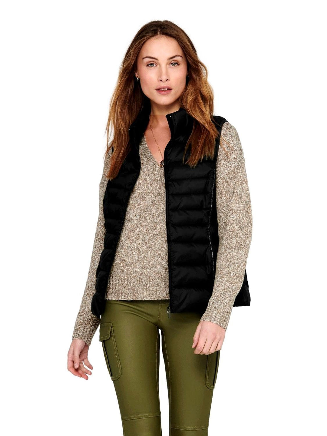 ONLY Female Teddyfell Mantel ONLNEWAURELIA Teddyfell Mantel L Black/Detail:pipping Tone in Tone, L B