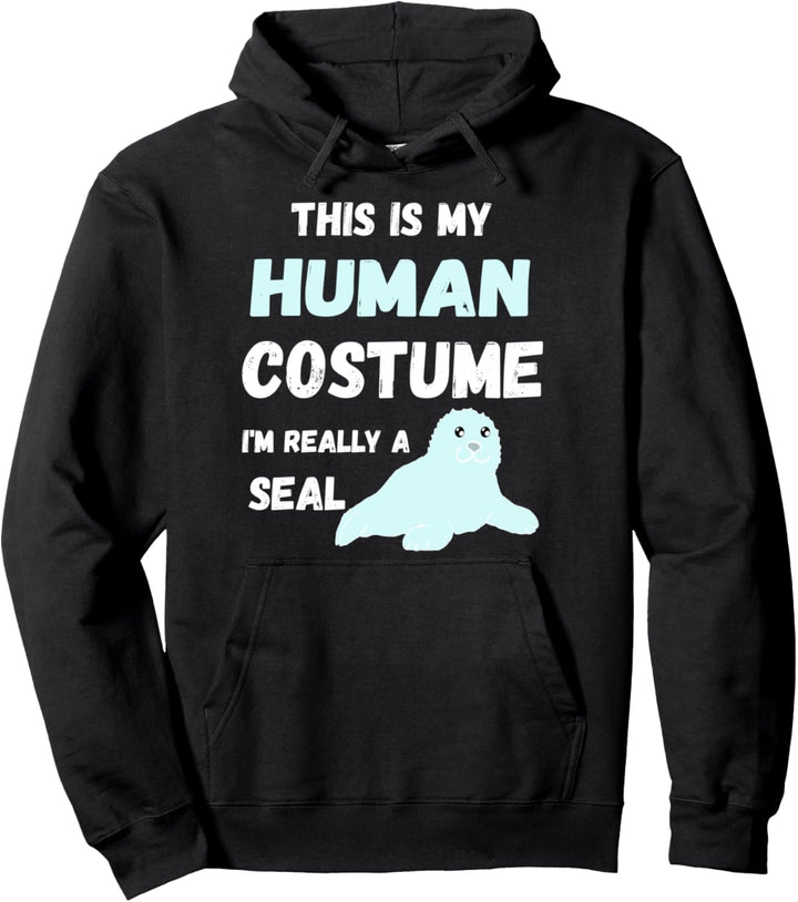 Seelöwen Robben Menschliches Kostüm Seehund Seerobbe Pullover Hoodie