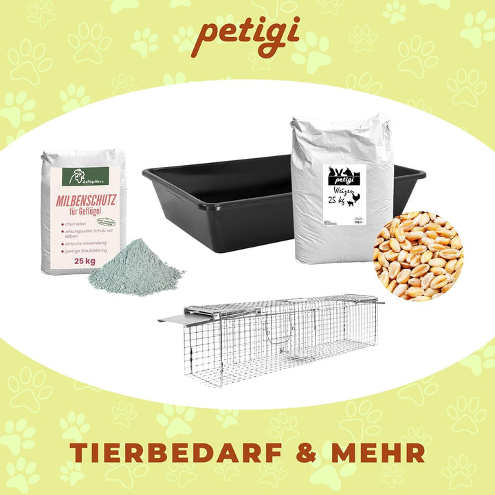 Petigi Urgesteinsmehl 25 kg Geflügeleinstreu Staubbad Sandbad Steinmehl Zeolith für Hühner Wachteln