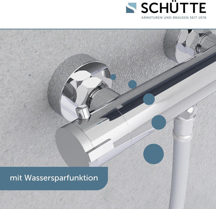 Görbach Edelstahl Duschsystem Duschset ohne Armatur Regendusche Überkopfbrauseset & SCHÜTTE 52465 LO