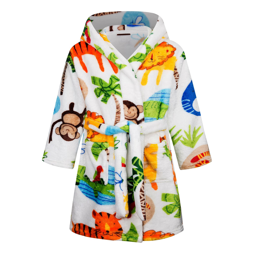 Baogaier Bademantel Kapuze Kinder Morgenmantel Flanell Nachtwäsche Robe Frottee Lange Ärmel Weiche S