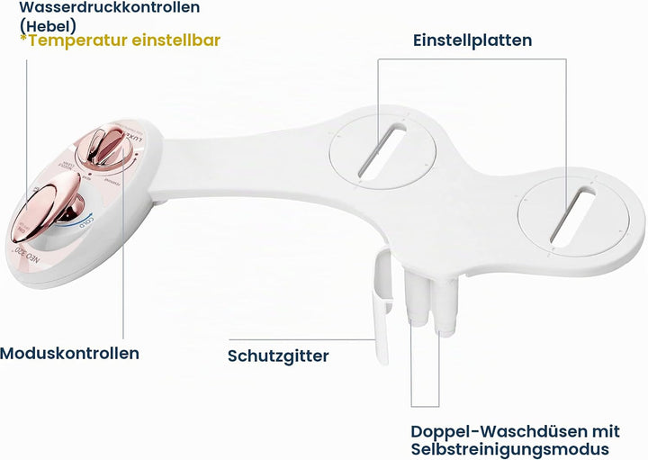 Luxe Bidet BidetNeo320rg Bidet-Aufsatz, Rose Gold, Rose Gold