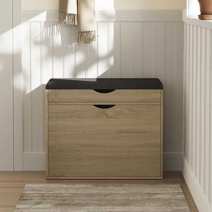Vicco Schuhbank Schufy, Sonoma, 60 x 51 cm mit 2 Fächern, Sonoma