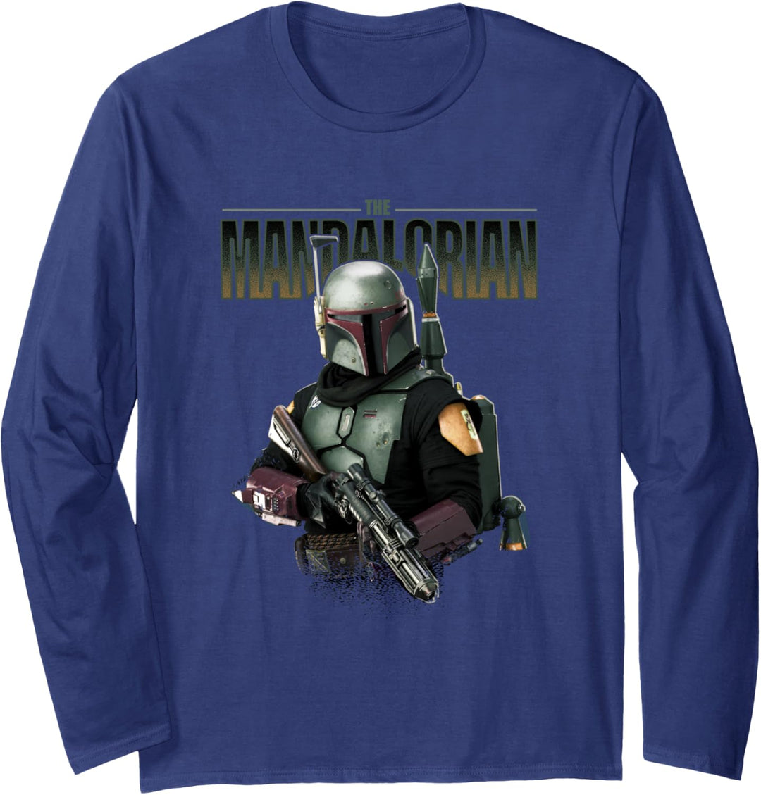 Star Wars: The Mandalorian Boba Fett Logo Portrait C1 Langarmshirt