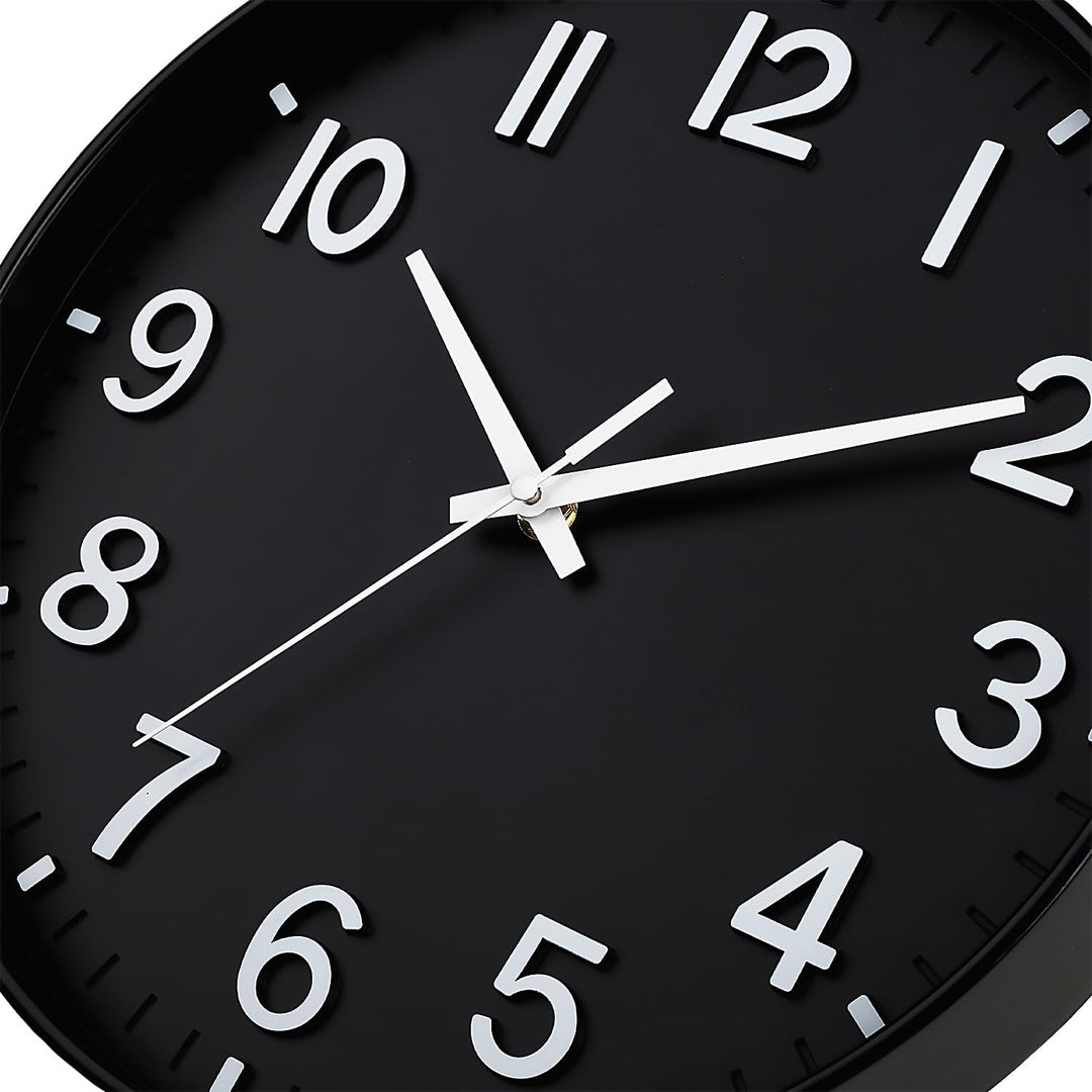 HZDHCLH 30cm Lautlos Wanduhr Schleichende Sekunde mit Arabisch Ziffer ohne Ticken für Dekoration Woh