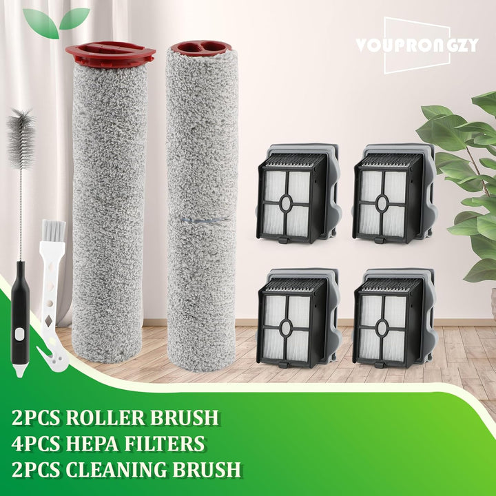 3 Bürstenwalze 4 Filter Ersatzteile für Roborock Dyad Pro/Dyad Pro Combo Nass Trockensauger Bürstenr