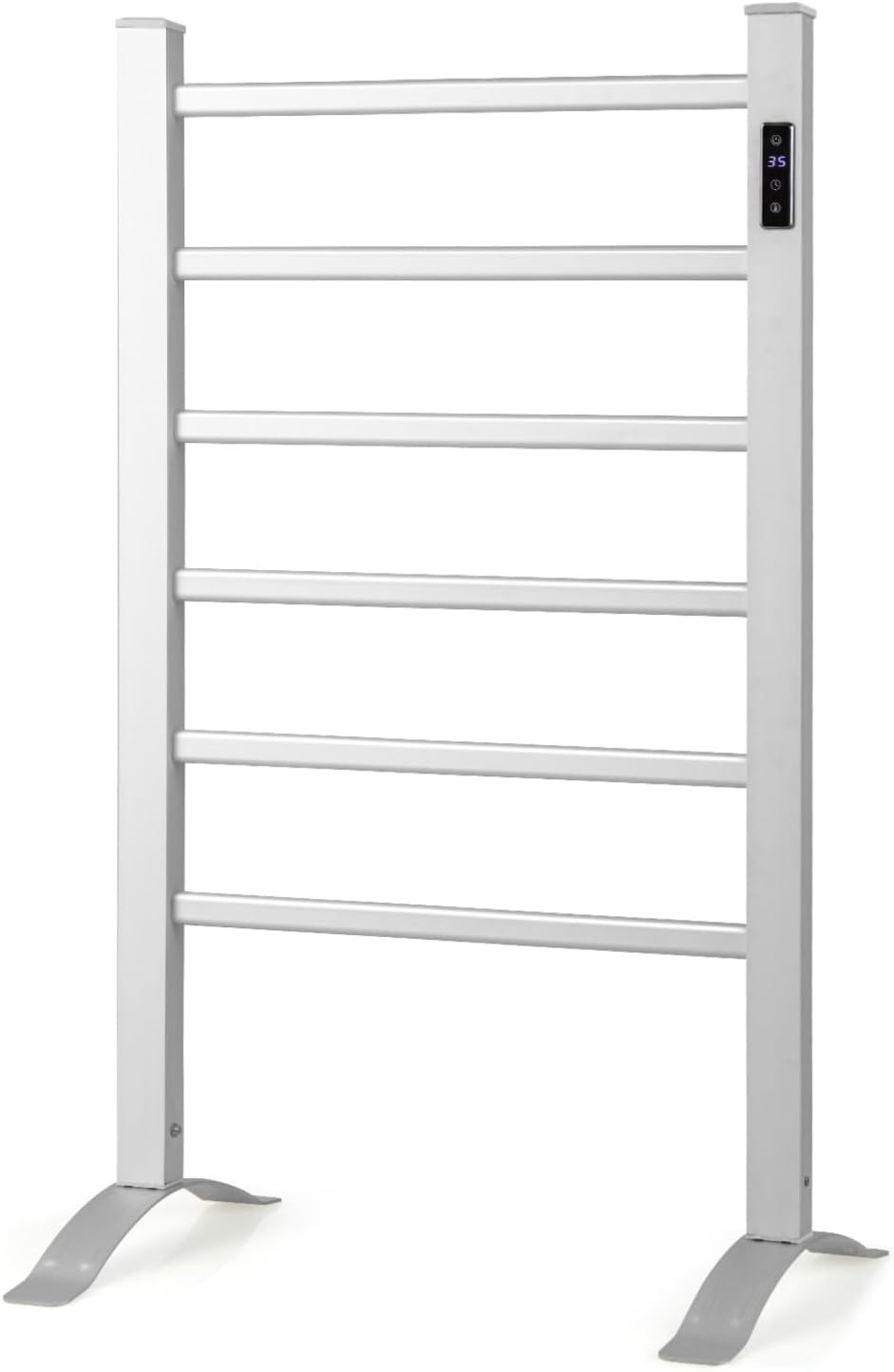 RELAX4LIFE Elektrischer Badheizkörper 910 x 540mm Handtuchwärmer mit LED-Anzeige Timer-Funktion Ther
