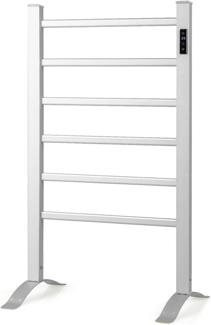 RELAX4LIFE Elektrischer Badheizkörper 910 x 540mm Handtuchwärmer mit LED-Anzeige Timer-Funktion Ther