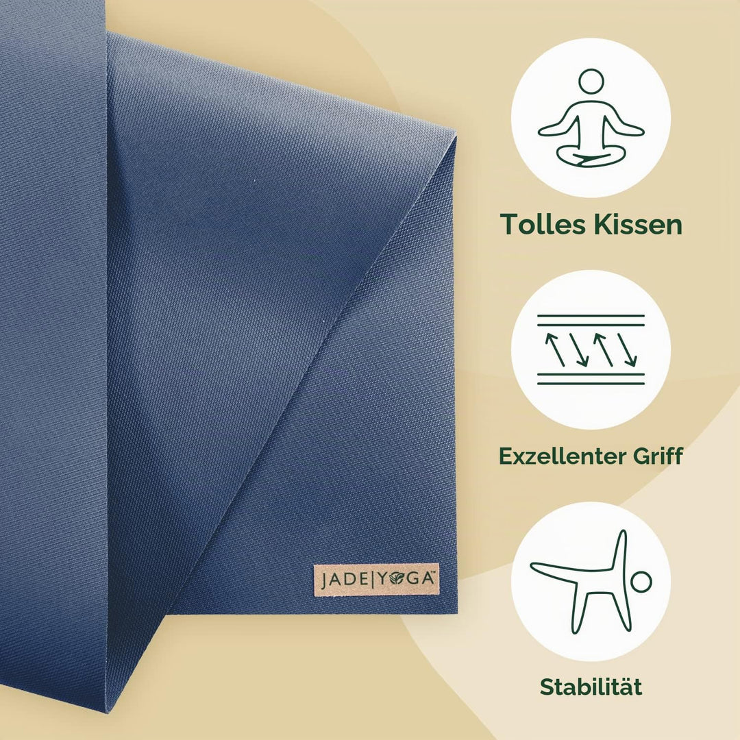 JADE YOGA - Harmony Yoga Mat - Yoga Mat Designed to Provide A Secure Grip to Help Hold Your Pose dun